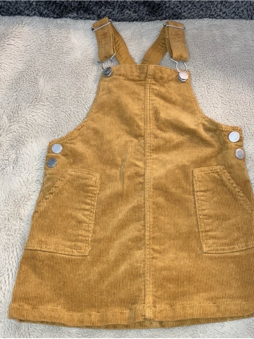 H&M Golden Mustard Corduroy Pinafore Jumper Dress